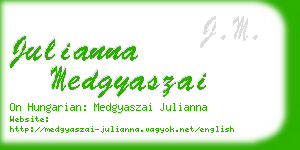 julianna medgyaszai business card